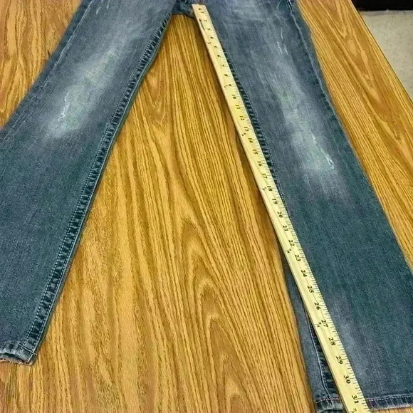 Miss Me Irene Boot Cut Low Rise Denim Jeans 28 x 32 Western Distressed Rodeo - Picture 12 of 12